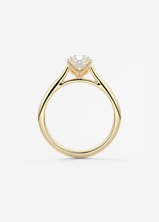 Oval Solitaire With Raised Basket Gallery Lab Grown Diamond Engagement Ring