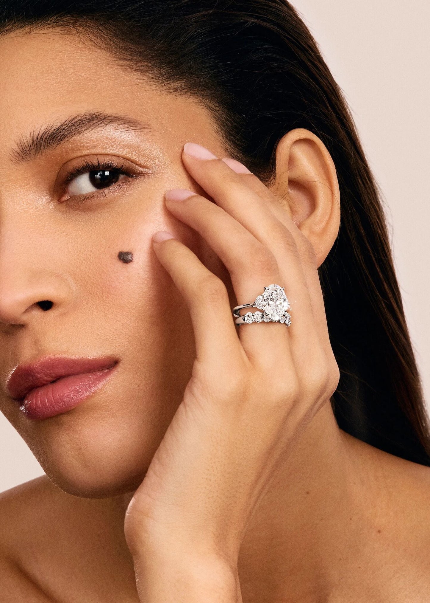 Oval Solitaire With Raised Basket Gallery Lab Grown Diamond Engagement Ring