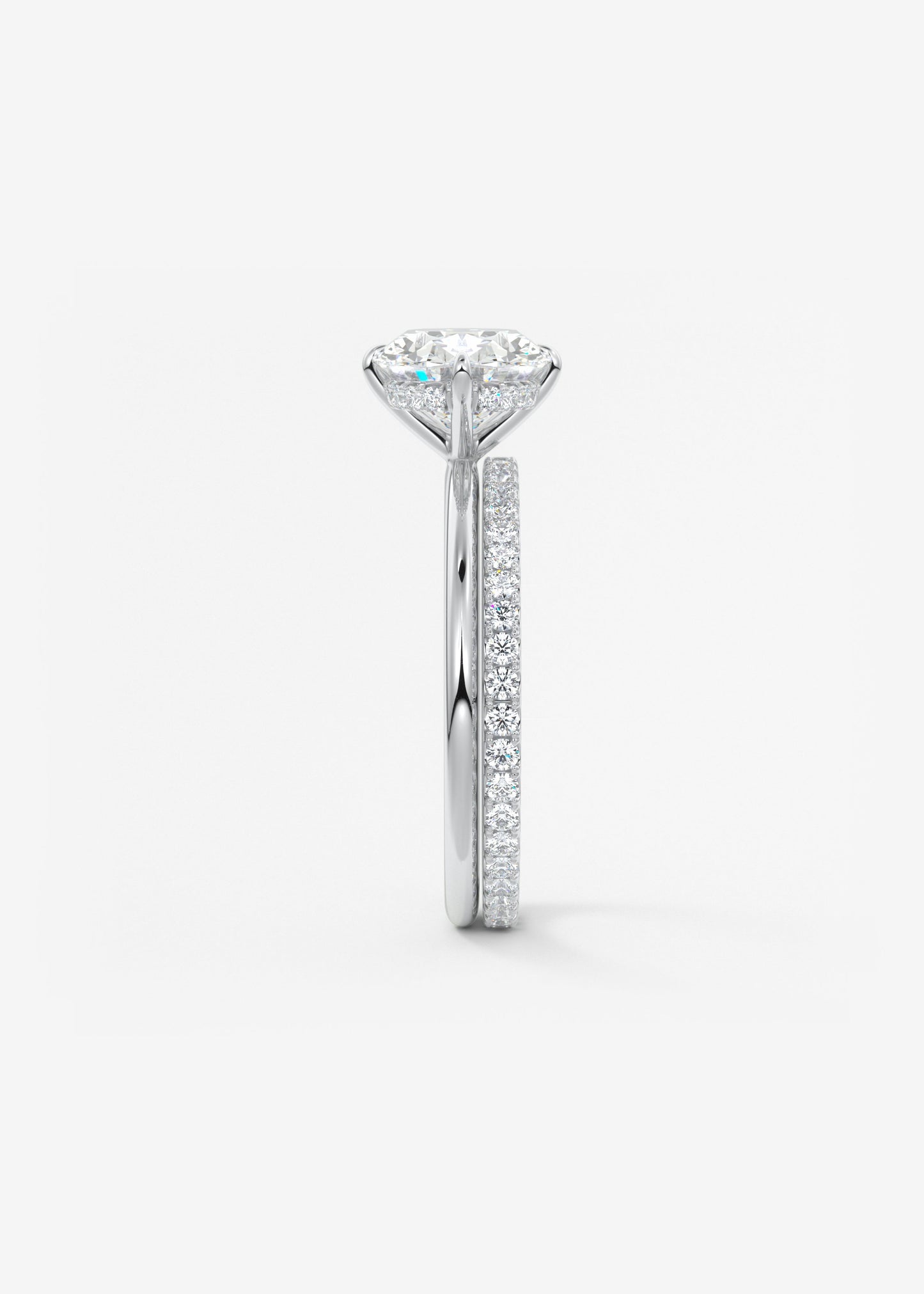 Oval Solitaire With Raised Basket Gallery Lab Grown Diamond Engagement Ring