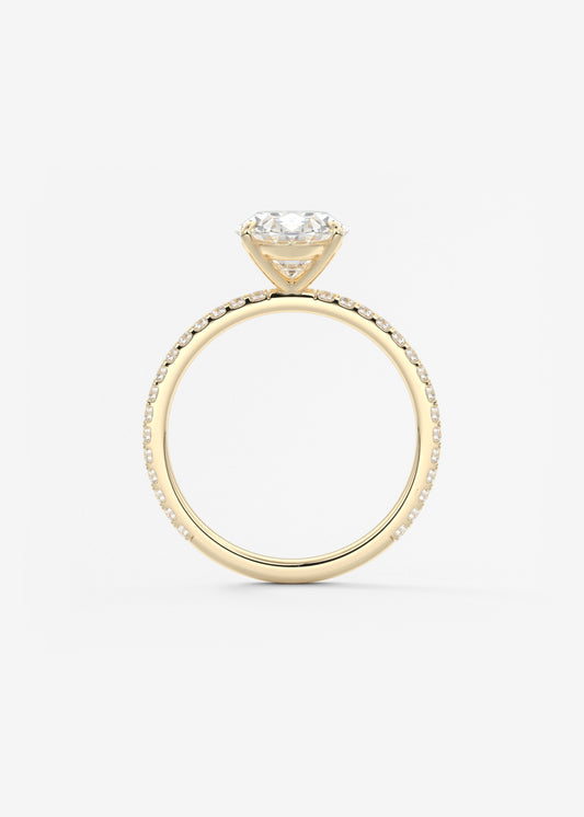 Oval Solitaire With Raised Basket Gallery Lab Grown Diamond Engagement Ring