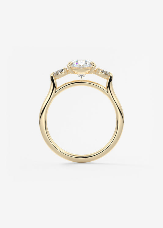 Oval Solitaire With Raised Basket Gallery Lab Grown Diamond Engagement Ring