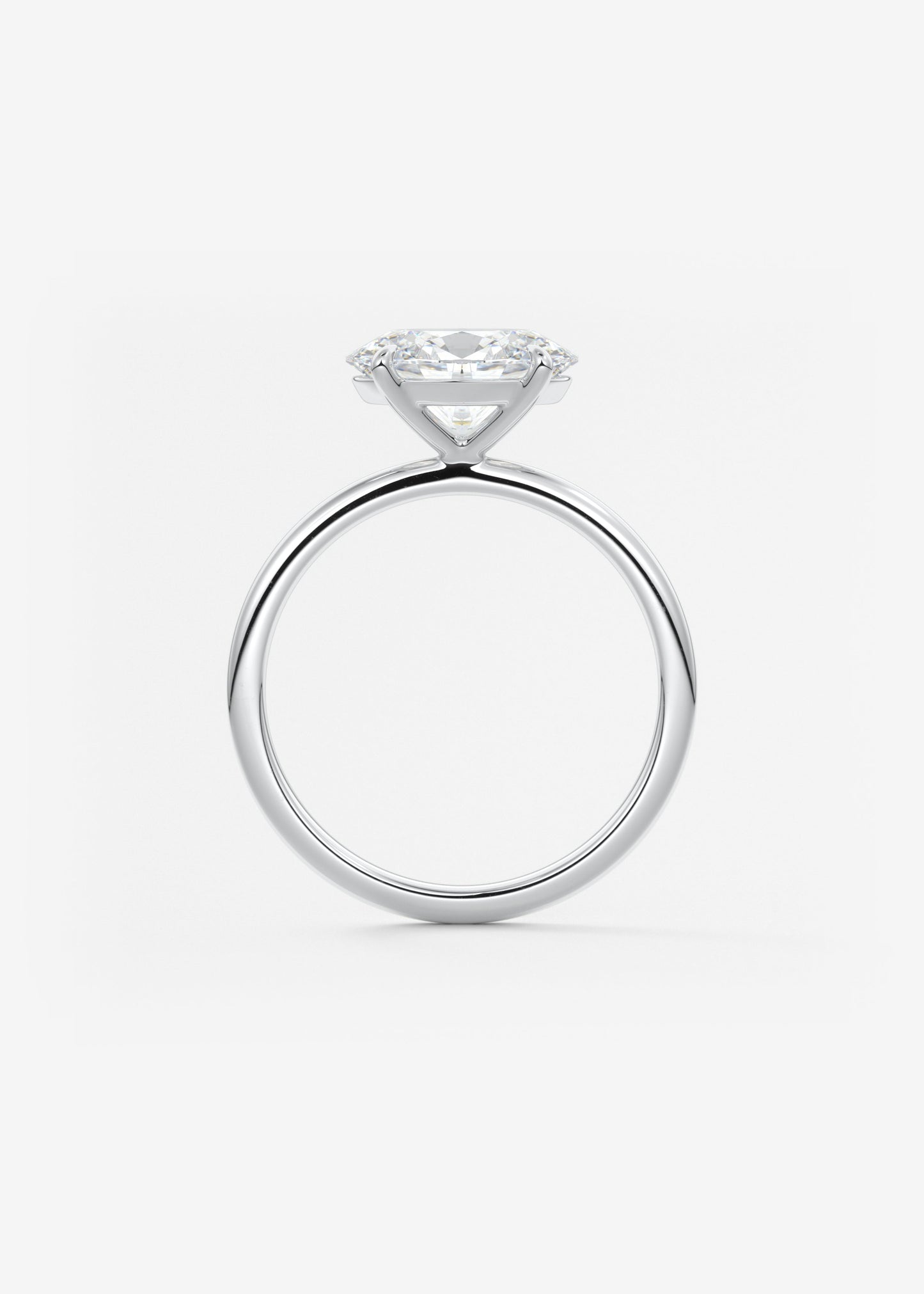 Oval Solitaire With Raised Basket Gallery Lab Grown Diamond Engagement Ring