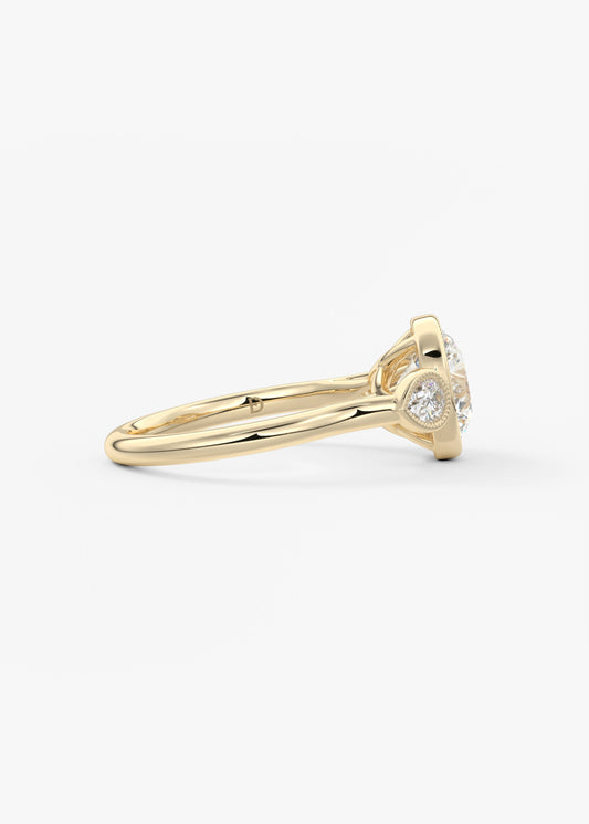 Oval Solitaire With Raised Basket Gallery Lab Grown Diamond Engagement Ring