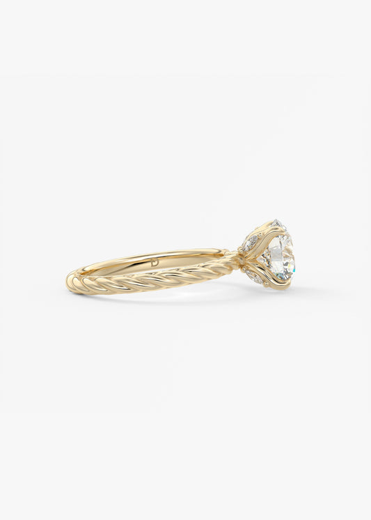 Oval Solitaire With Raised Basket Gallery Lab Grown Diamond Engagement Ring