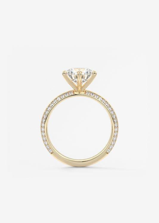 Oval Solitaire With Raised Basket Gallery Lab Grown Diamond Engagement Ring