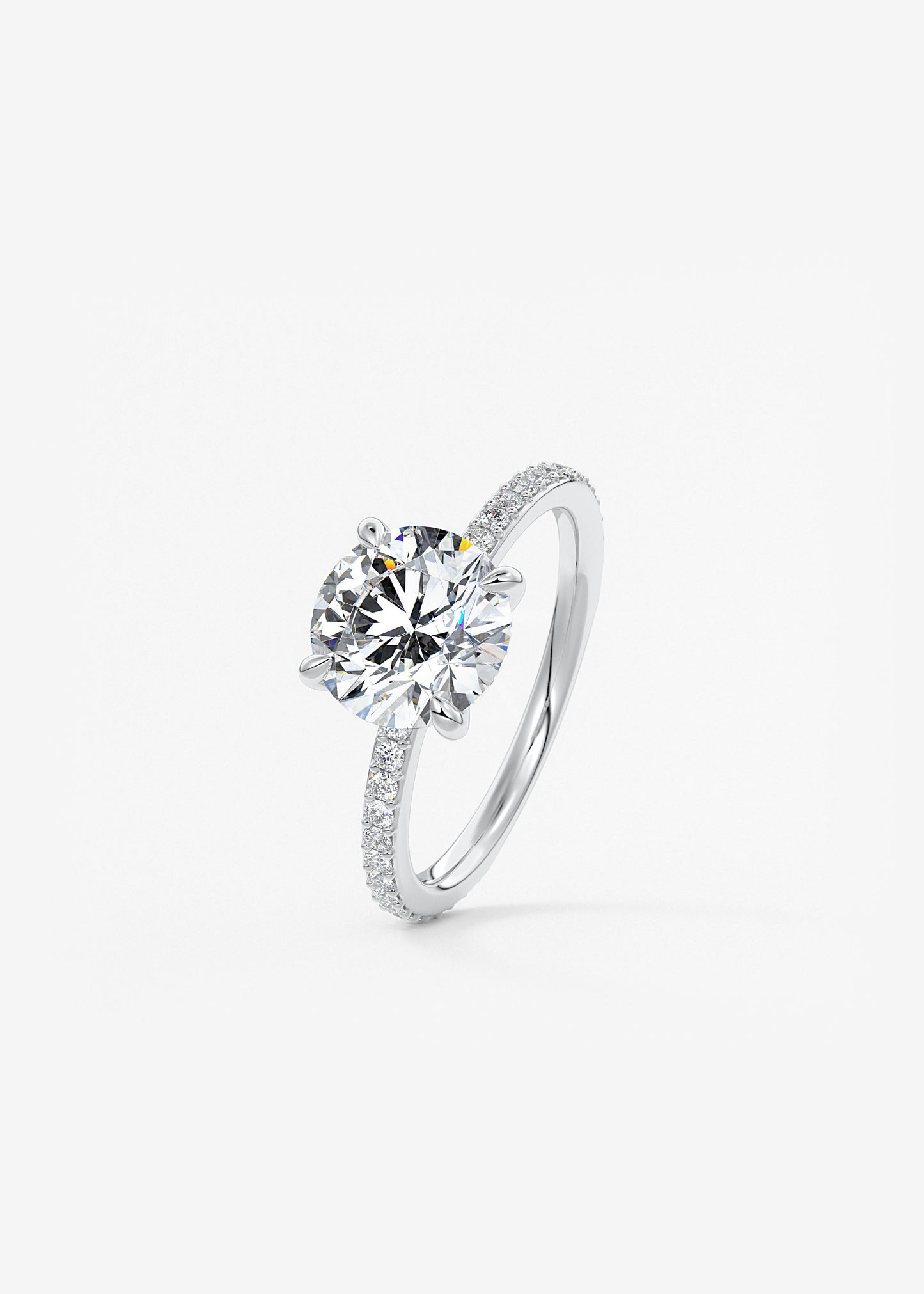 Oval Solitaire With Raised Basket Gallery Lab Grown Diamond Engagement Ring