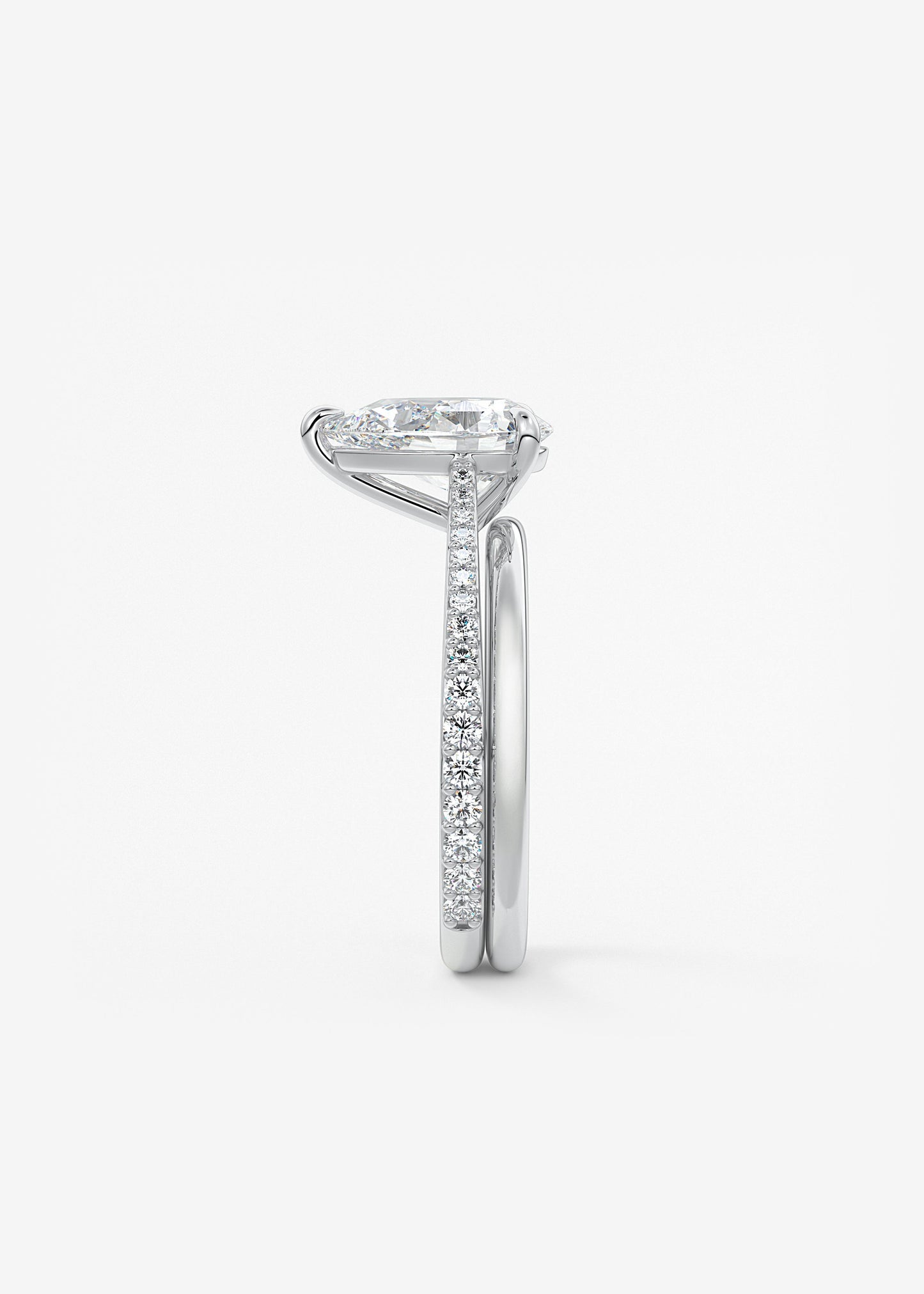 Oval Solitaire With Raised Basket Gallery Lab Grown Diamond Engagement Ring