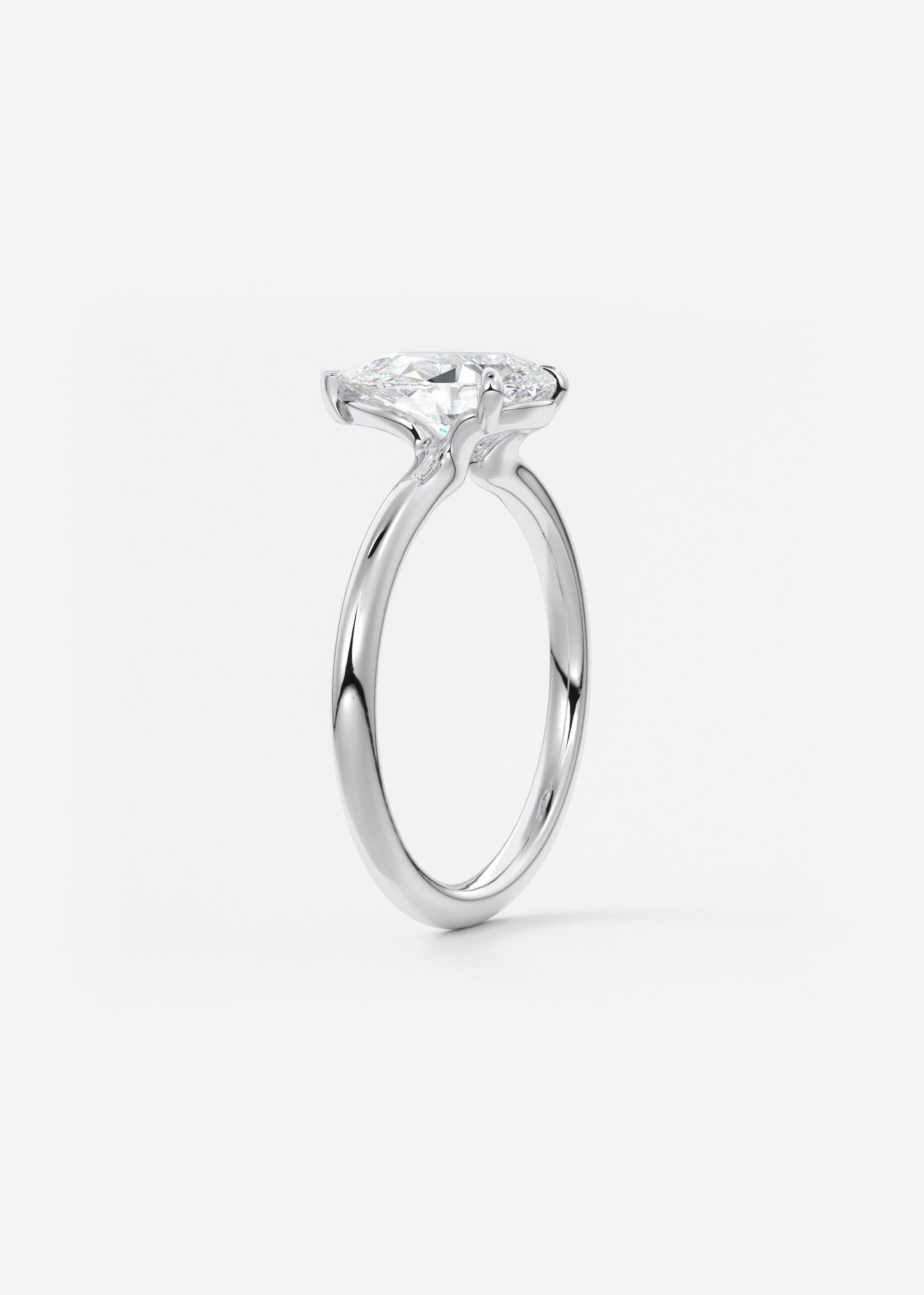 Oval Solitaire With Raised Basket Gallery Lab Grown Diamond Engagement Ring