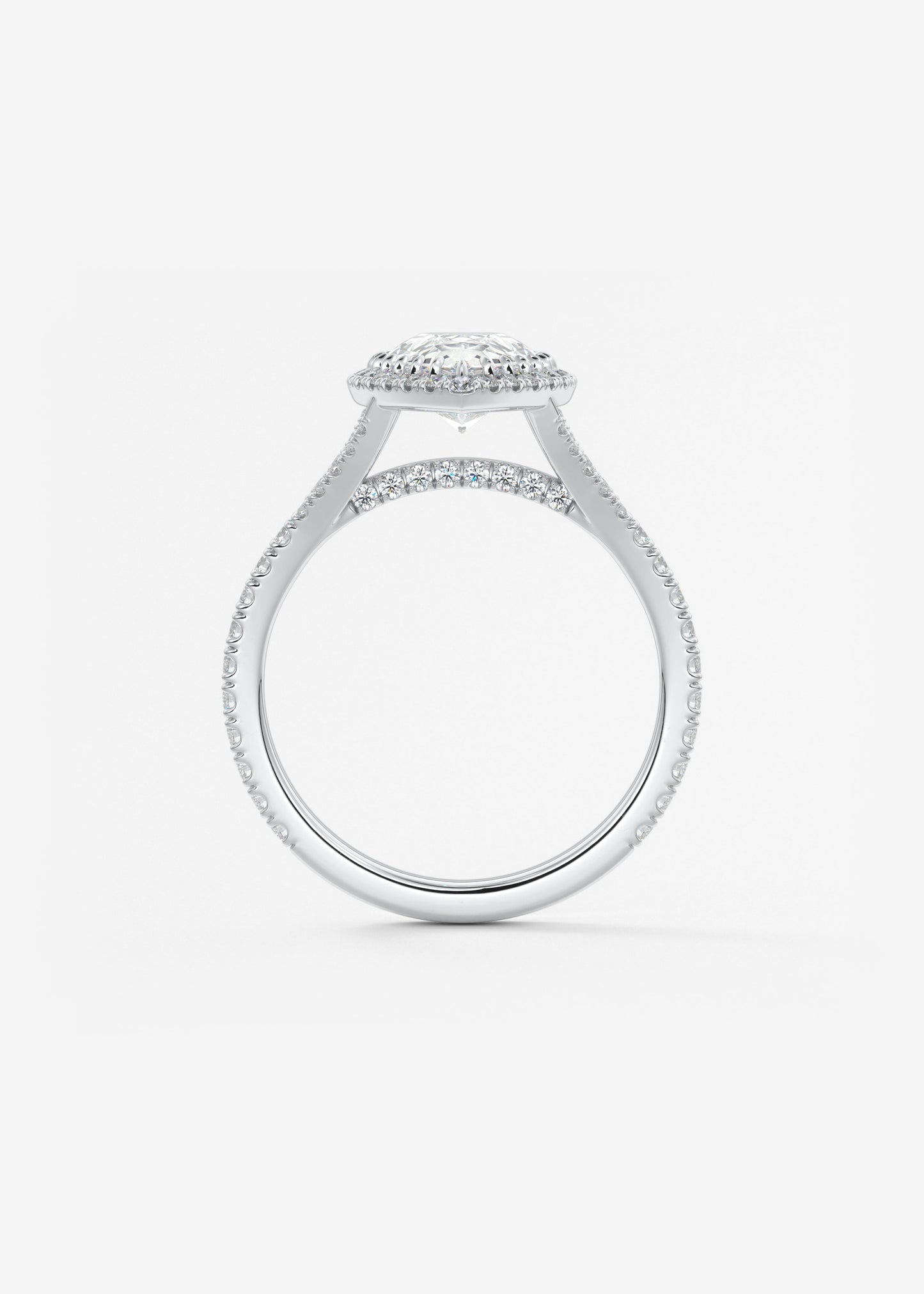 Oval Solitaire With Raised Basket Gallery Lab Grown Diamond Engagement Ring