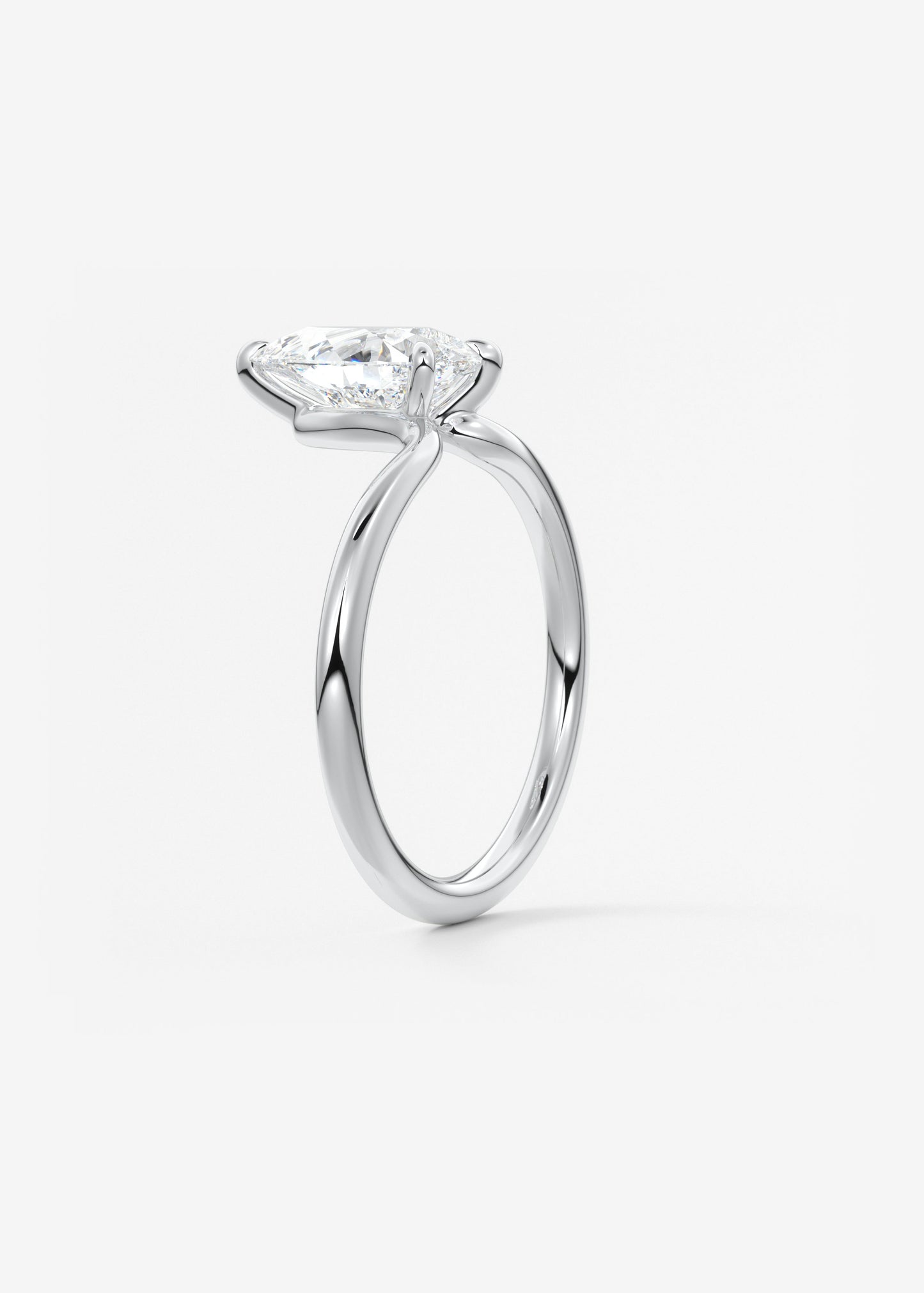 Oval Solitaire With Raised Basket Gallery Lab Grown Diamond Engagement Ring
