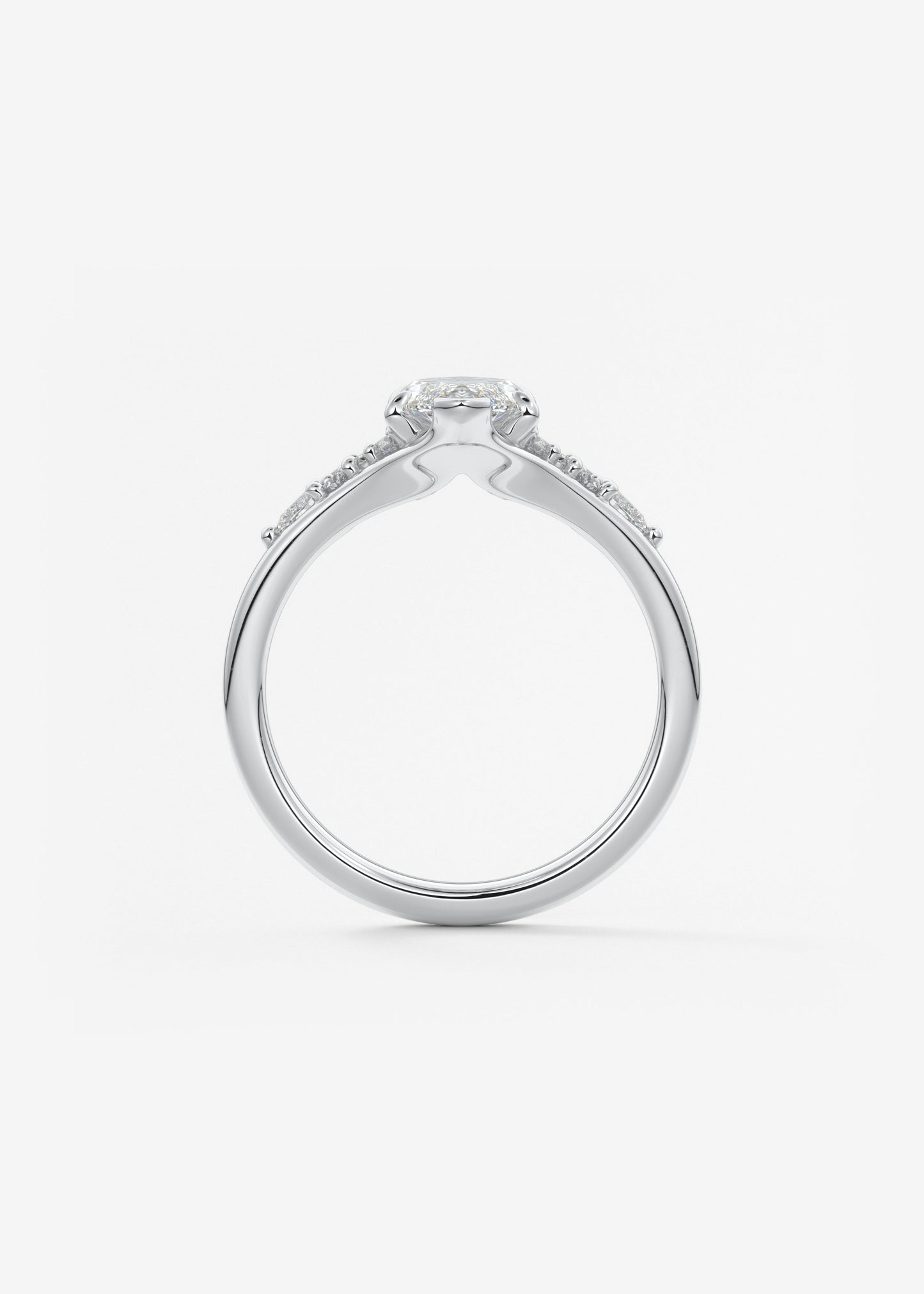 Oval Solitaire With Raised Basket Gallery Lab Grown Diamond Engagement Ring