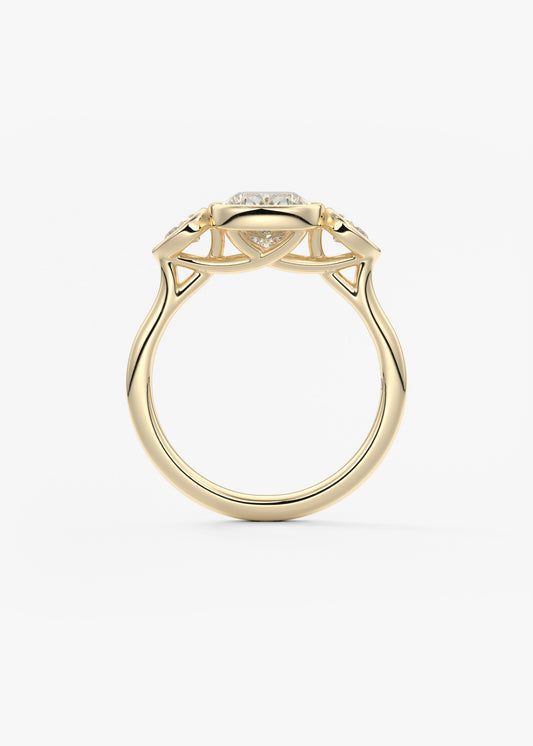 Oval Solitaire With Raised Basket Gallery Lab Grown Diamond Engagement Ring