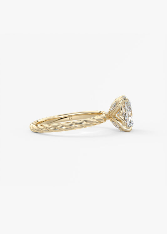 Oval Solitaire With Raised Basket Gallery Lab Grown Diamond Engagement Ring