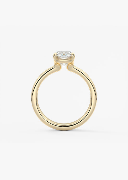 Oval Solitaire With Raised Basket Gallery Lab Grown Diamond Engagement Ring
