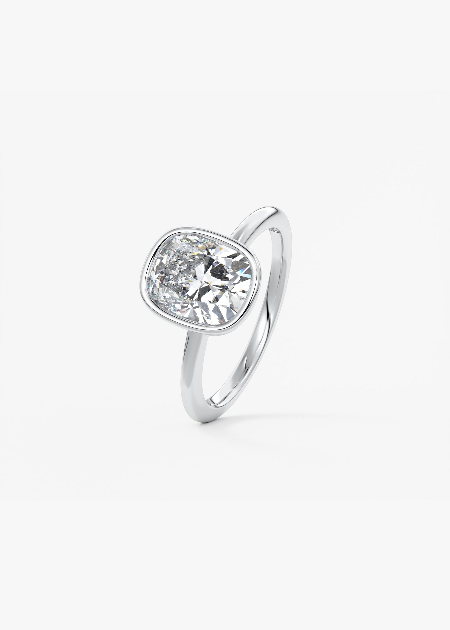 Oval Solitaire With Raised Basket Gallery Lab Grown Diamond Engagement Ring