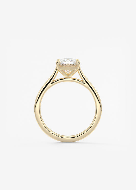 Oval Solitaire With Raised Basket Gallery Lab Grown Diamond Engagement Ring