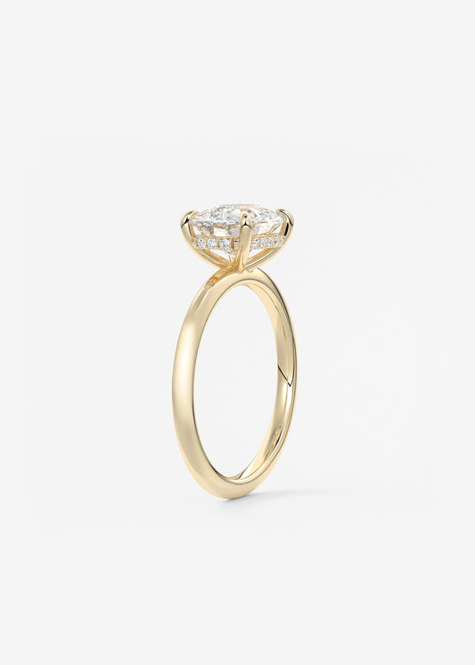 Oval Solitaire With Raised Basket Gallery Lab Grown Diamond Engagement Ring