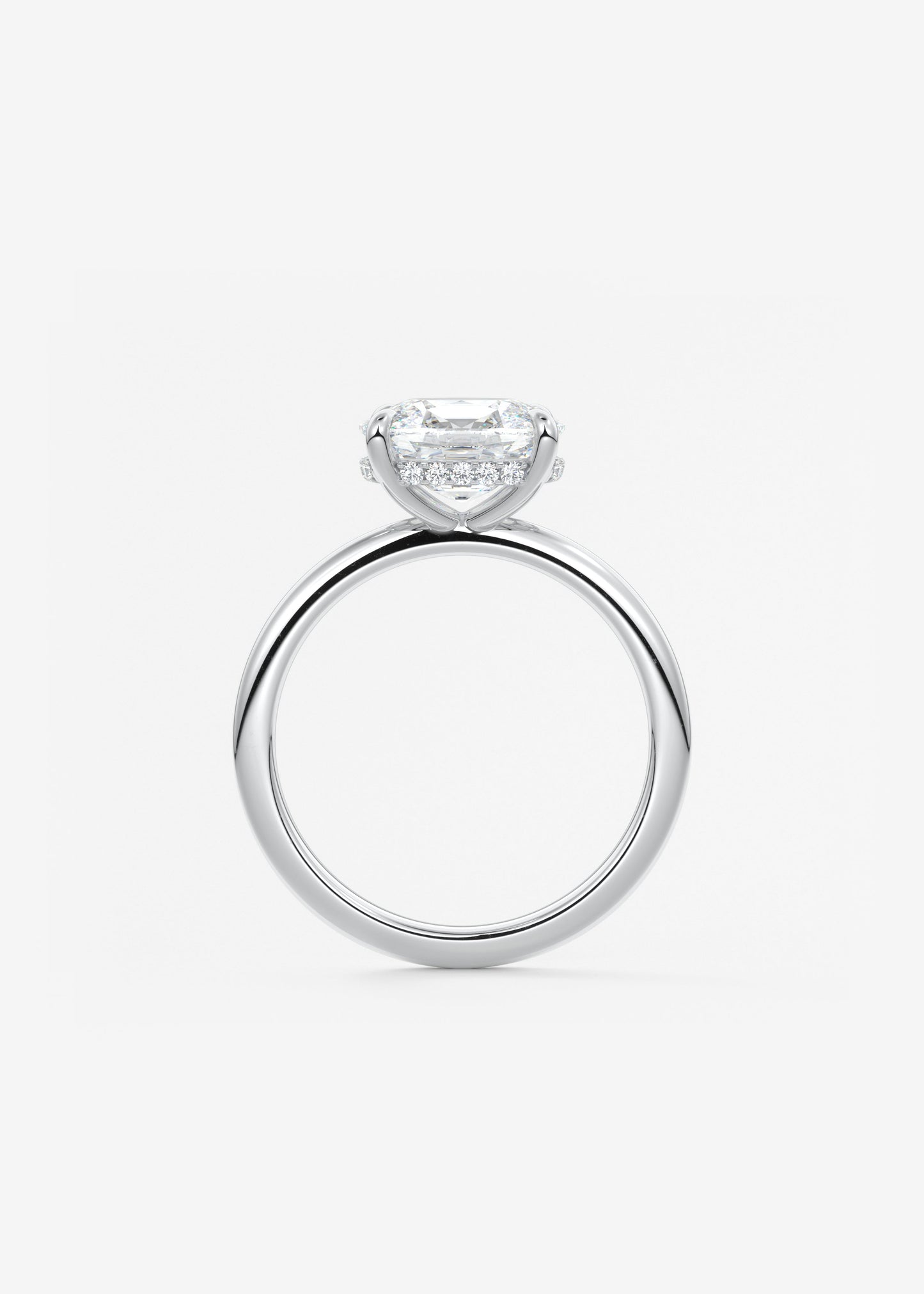 Oval Solitaire With Raised Basket Gallery Lab Grown Diamond Engagement Ring