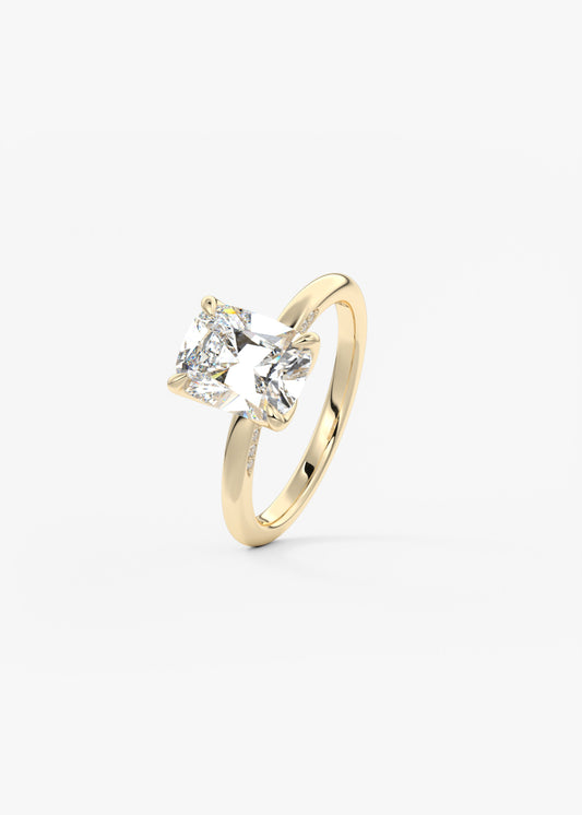 Oval Solitaire With Raised Basket Gallery Lab Grown Diamond Engagement Ring