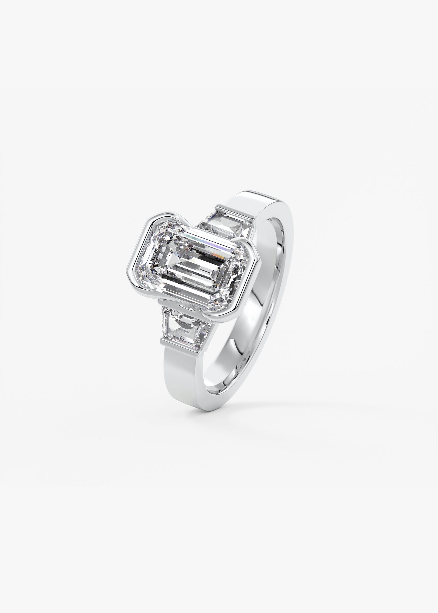 Oval Solitaire With Raised Basket Gallery Lab Grown Diamond Engagement Ring