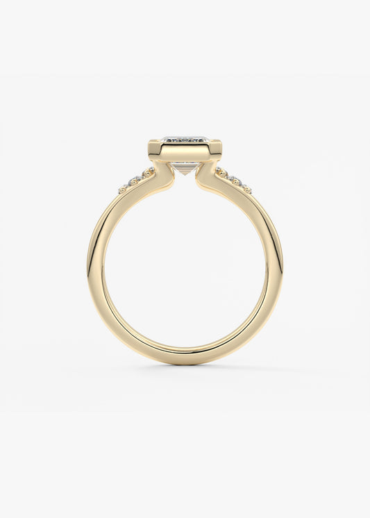 Oval Solitaire With Raised Basket Gallery Lab Grown Diamond Engagement Ring