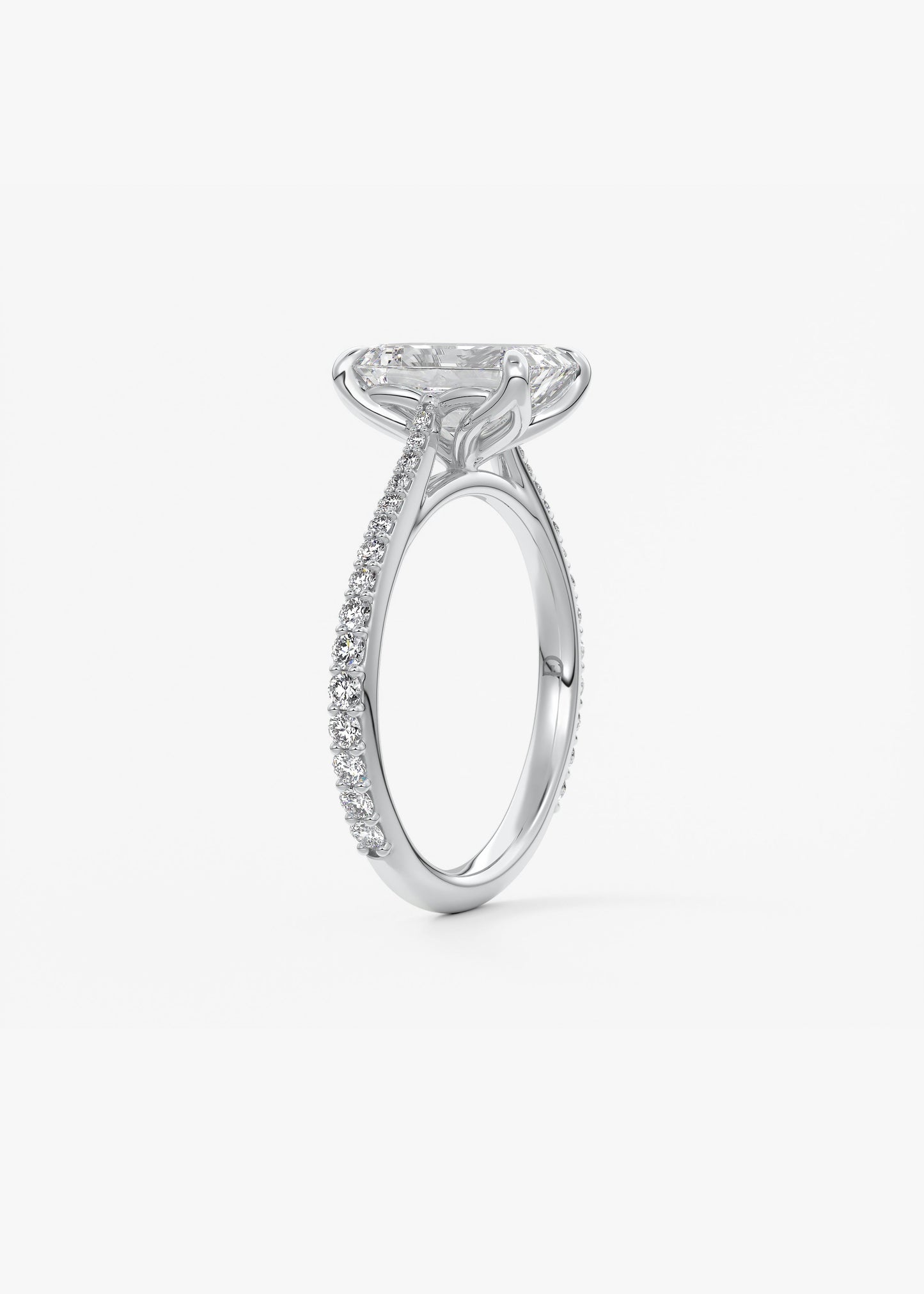 Oval Solitaire With Raised Basket Gallery Lab Grown Diamond Engagement Ring