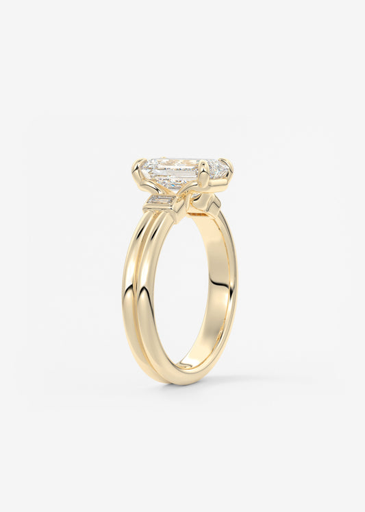 Oval Solitaire With Raised Basket Gallery Lab Grown Diamond Engagement Ring