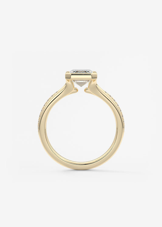 Oval Solitaire With Raised Basket Gallery Lab Grown Diamond Engagement Ring