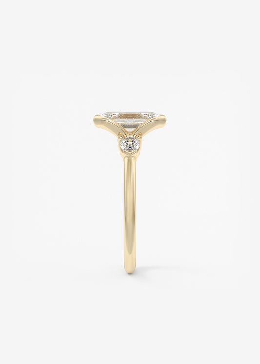 Oval Solitaire With Raised Basket Gallery Lab Grown Diamond Engagement Ring