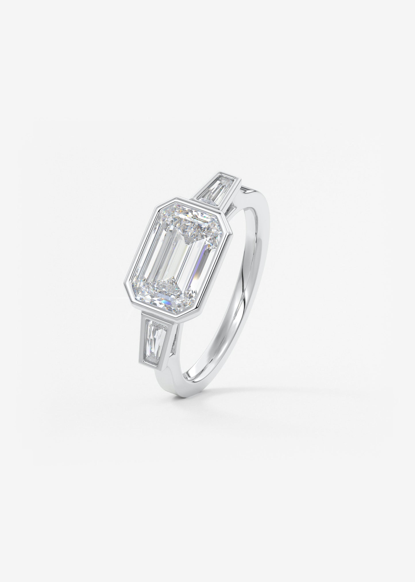 Oval Solitaire With Raised Basket Gallery Lab Grown Diamond Engagement Ring