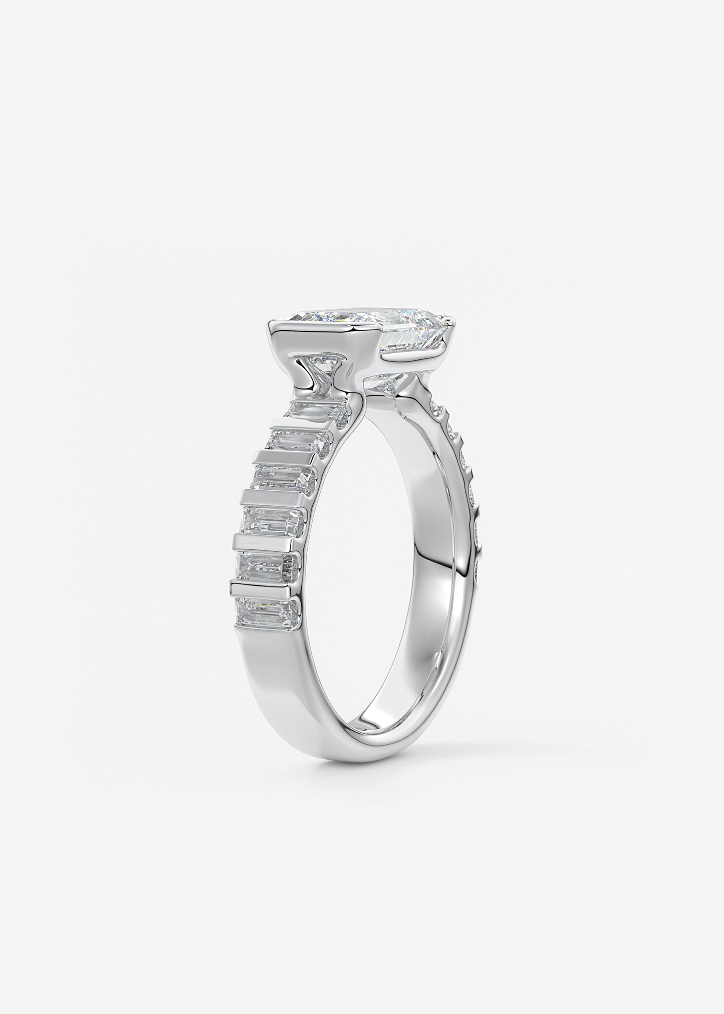 Oval Solitaire With Raised Basket Gallery Lab Grown Diamond Engagement Ring