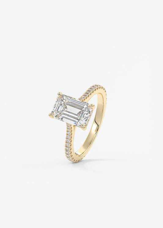 Oval Solitaire With Raised Basket Gallery Lab Grown Diamond Engagement Ring