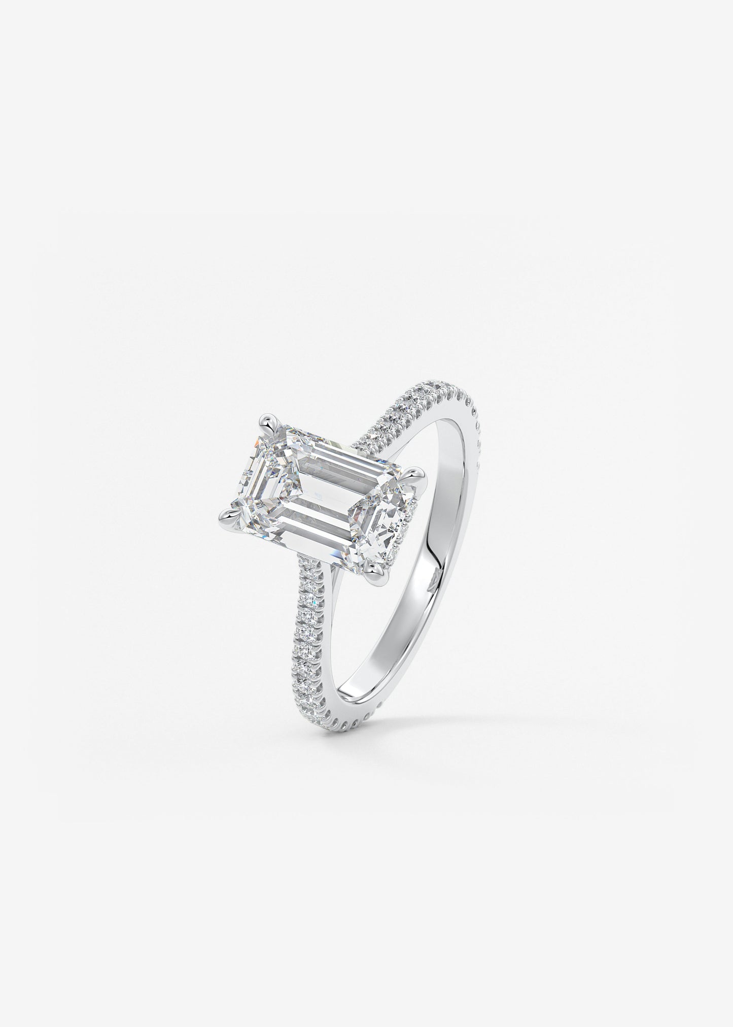 Oval Solitaire With Raised Basket Gallery Lab Grown Diamond Engagement Ring