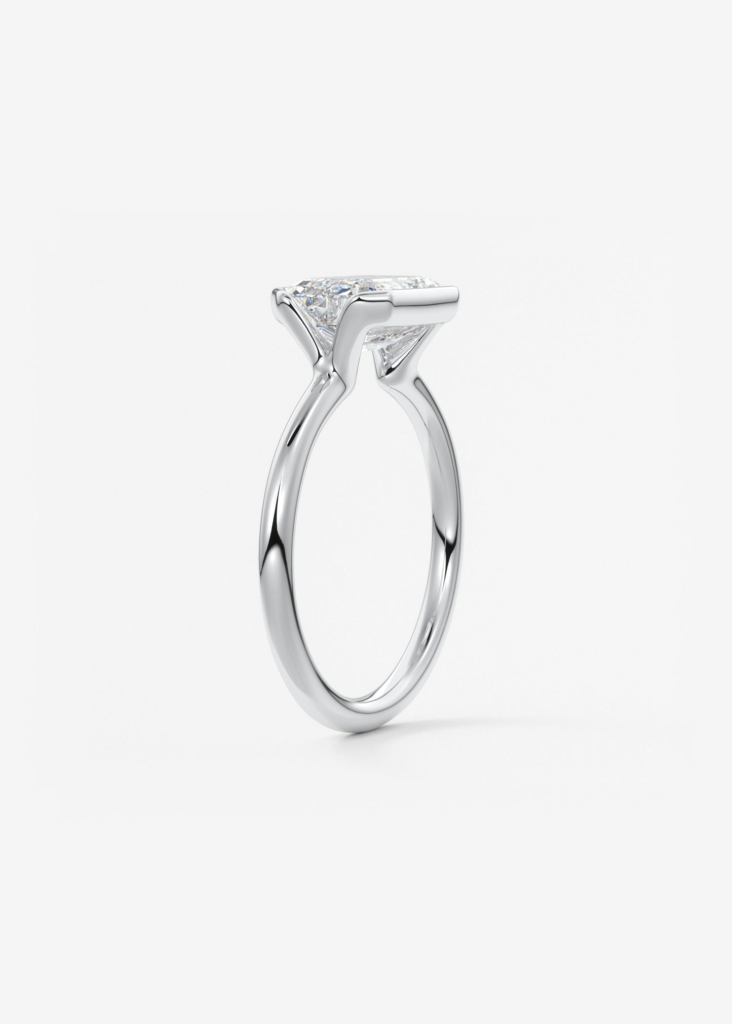 Oval Solitaire With Raised Basket Gallery Lab Grown Diamond Engagement Ring