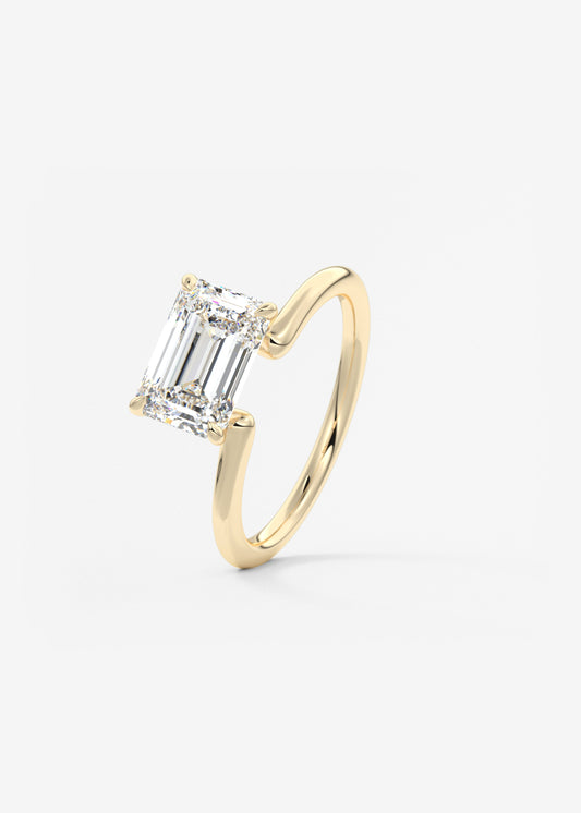 Oval Solitaire With Raised Basket Gallery Lab Grown Diamond Engagement Ring