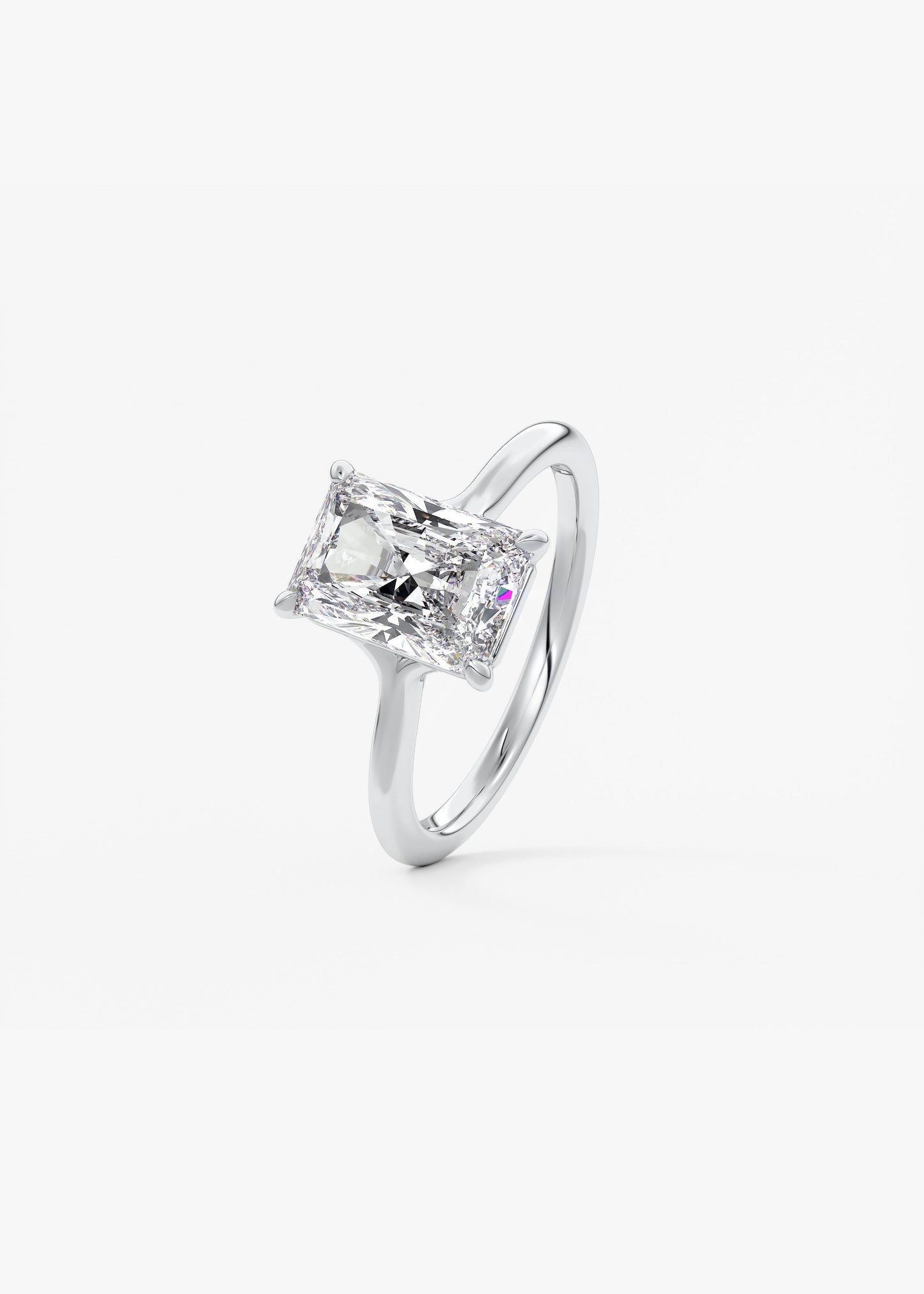 Oval Solitaire With Raised Basket Gallery Lab Grown Diamond Engagement Ring