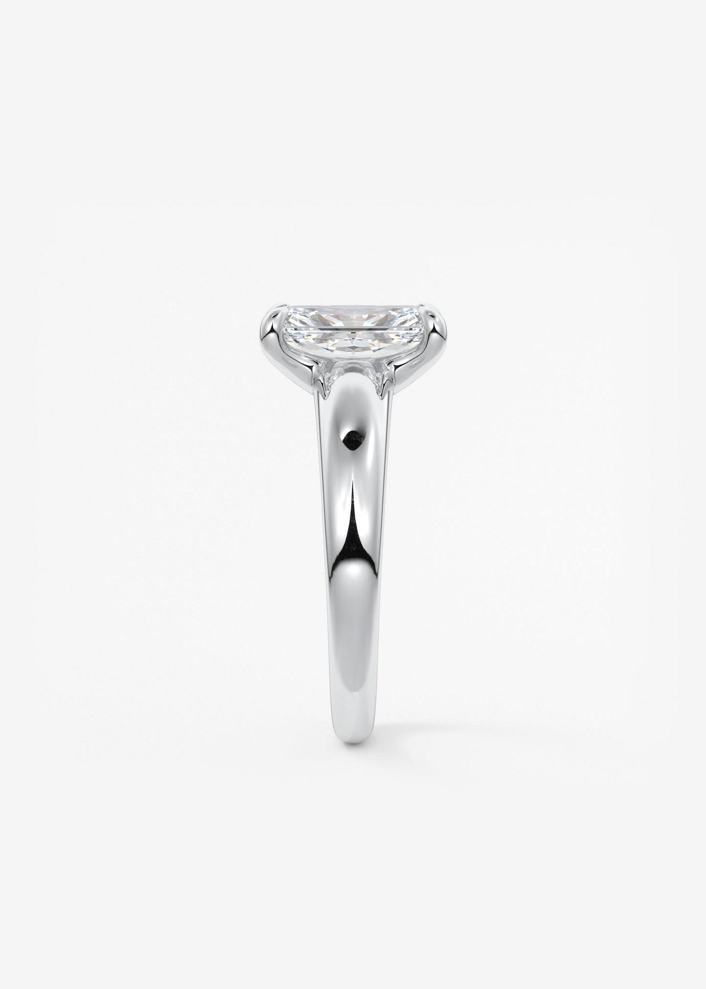Oval Solitaire With Raised Basket Gallery Lab Grown Diamond Engagement Ring