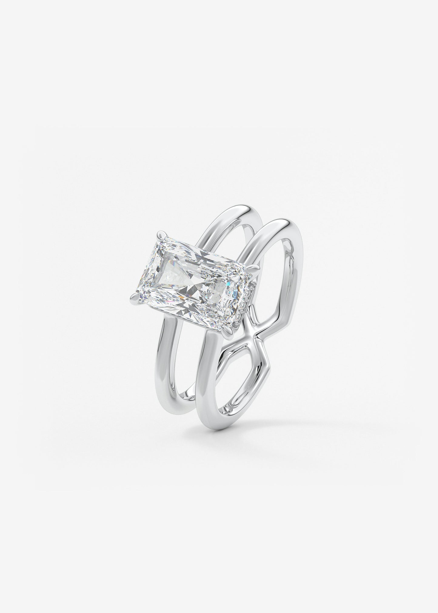 Oval Solitaire With Raised Basket Gallery Lab Grown Diamond Engagement Ring