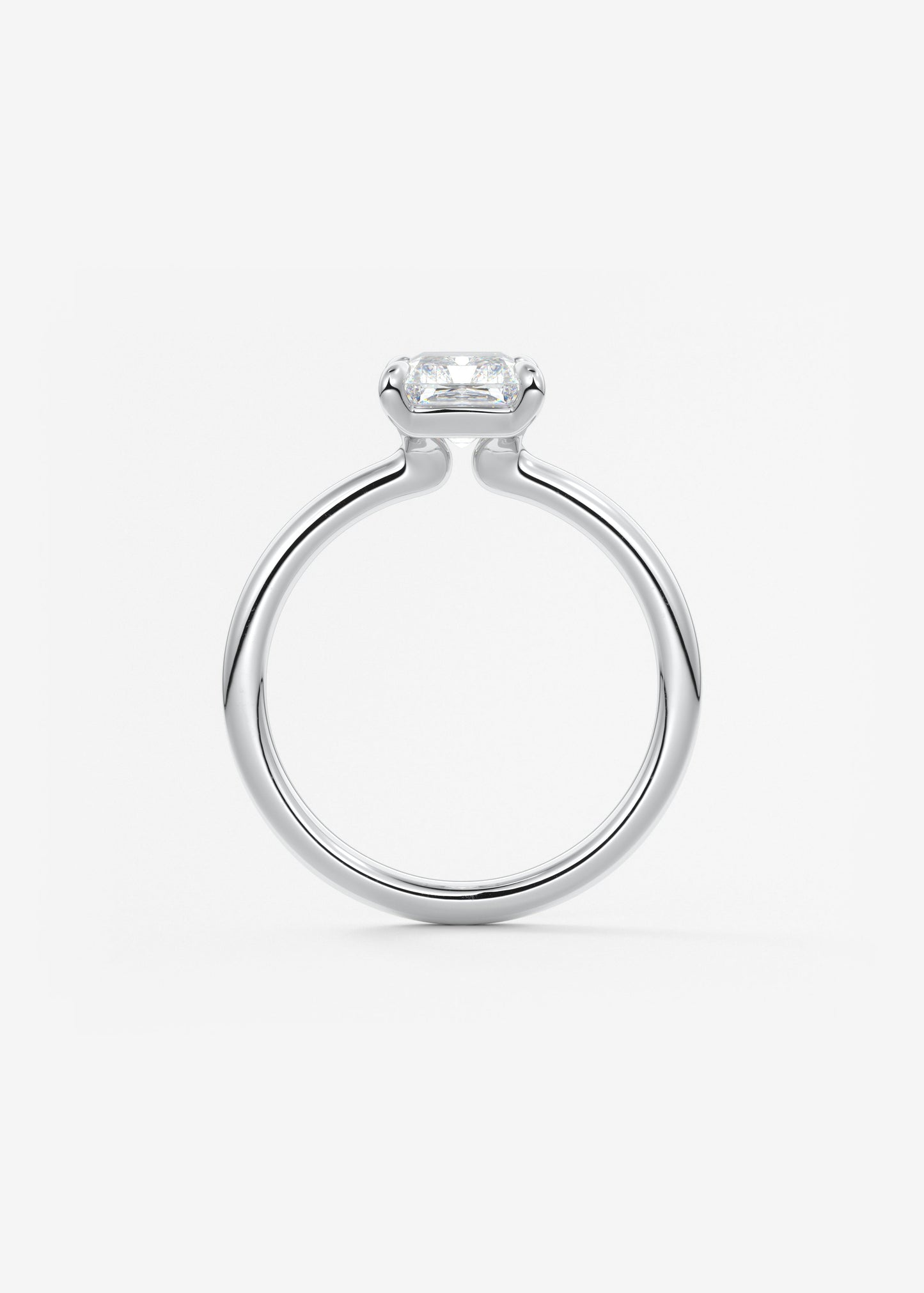 Oval Solitaire With Raised Basket Gallery Lab Grown Diamond Engagement Ring