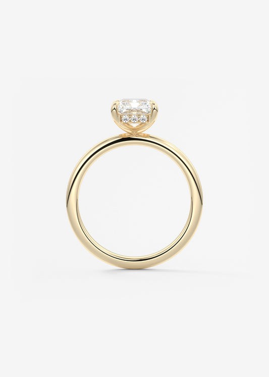 Oval Solitaire With Raised Basket Gallery Lab Grown Diamond Engagement Ring
