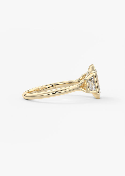 Oval Solitaire With Raised Basket Gallery Lab Grown Diamond Engagement Ring