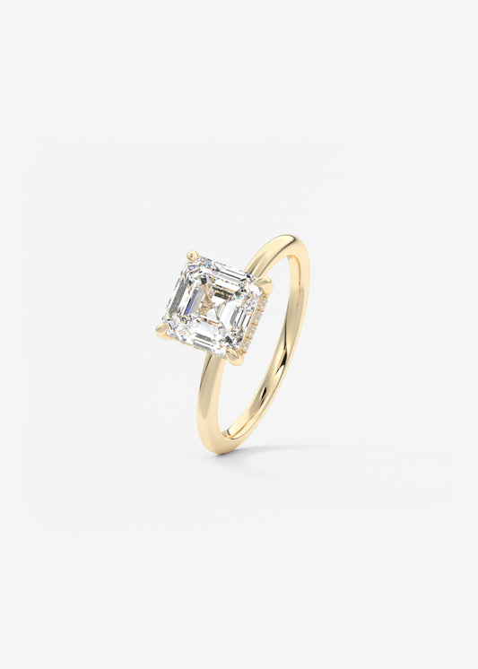 Oval Solitaire With Raised Basket Gallery Lab Grown Diamond Engagement Ring