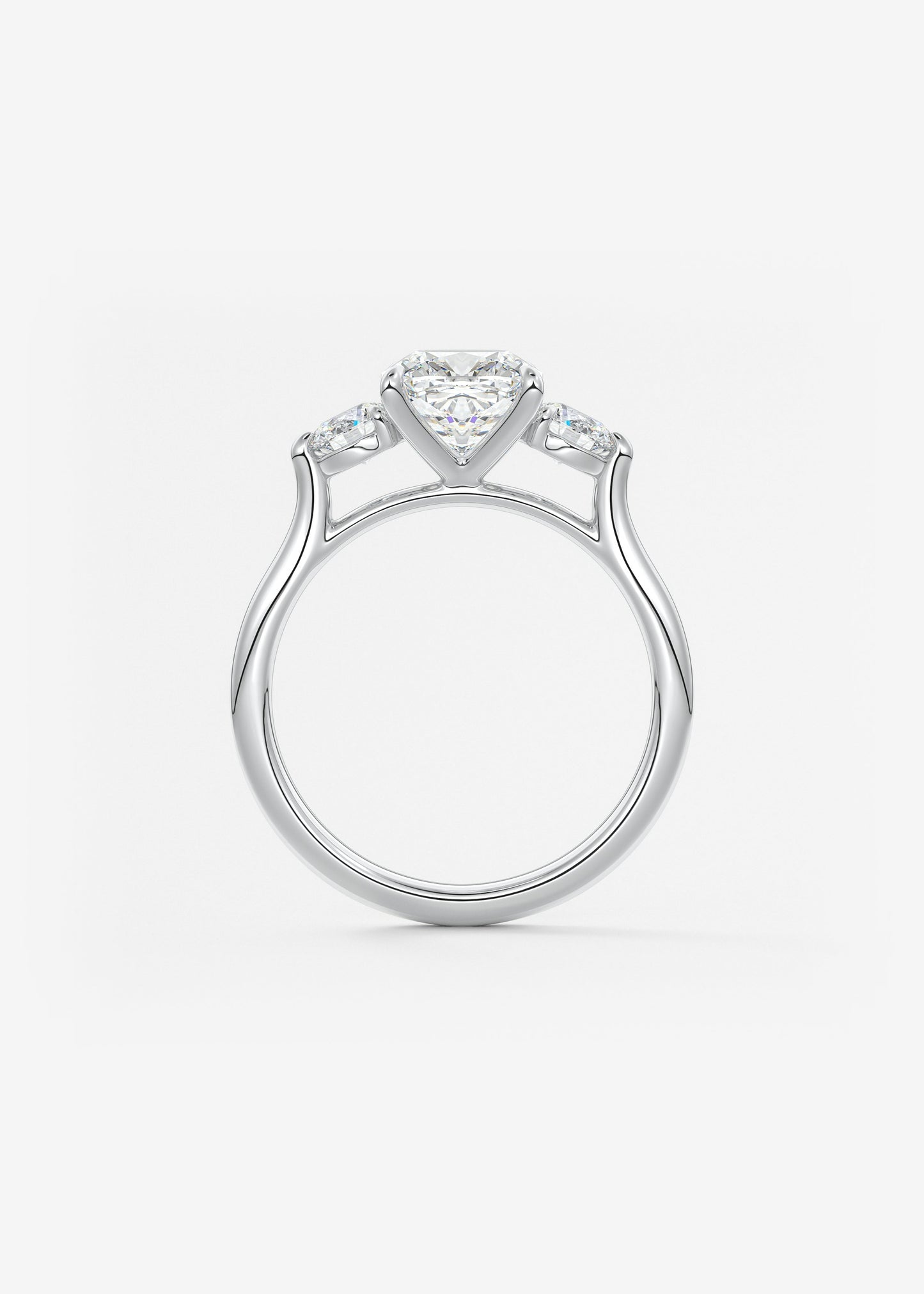 Oval Solitaire With Raised Basket Gallery Lab Grown Diamond Engagement Ring