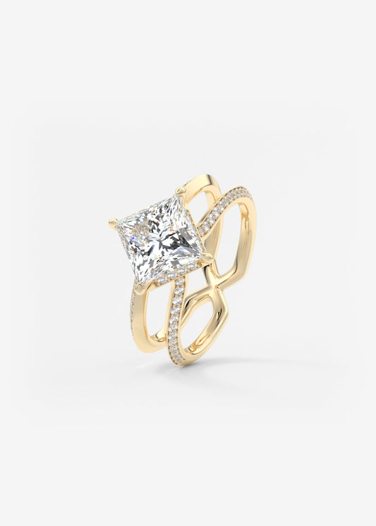 Oval Solitaire With Raised Basket Gallery Lab Grown Diamond Engagement Ring