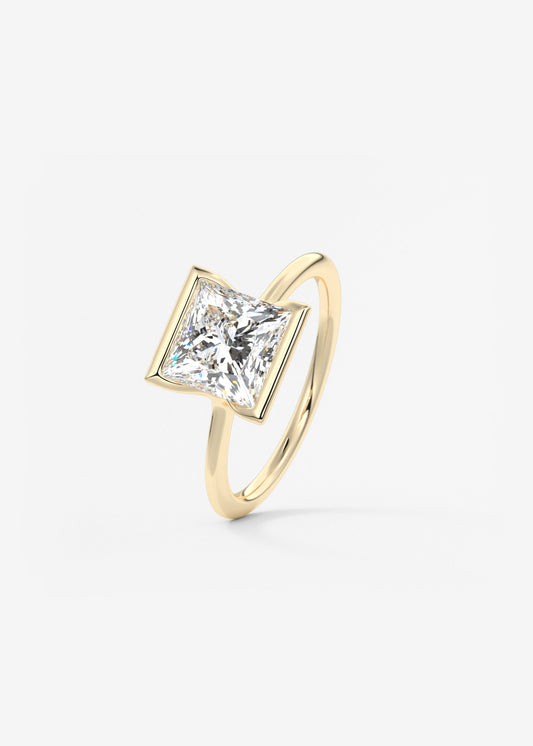 Oval Solitaire With Raised Basket Gallery Lab Grown Diamond Engagement Ring