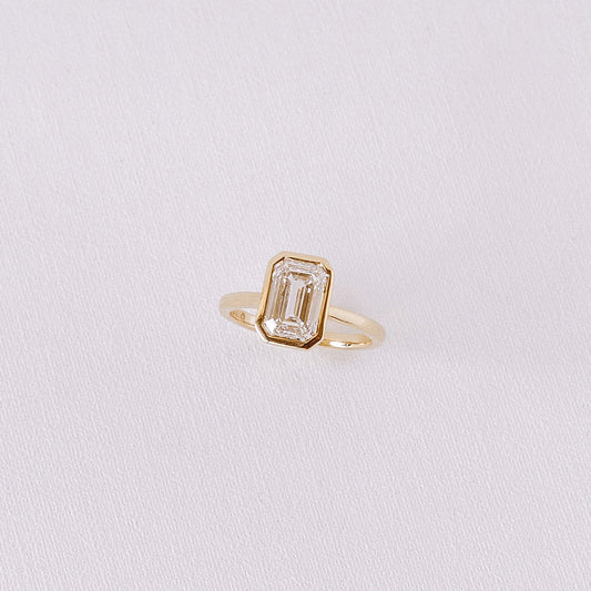 Cushion Hidden Halo Lab Grown Diamond Engagement Ring