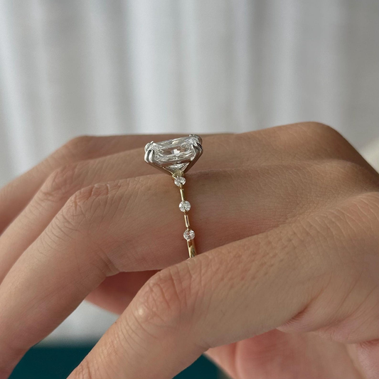 Round Halo, Pave & Split Shank Engagement Ring – 1.93 CT Lab Grown Diamond