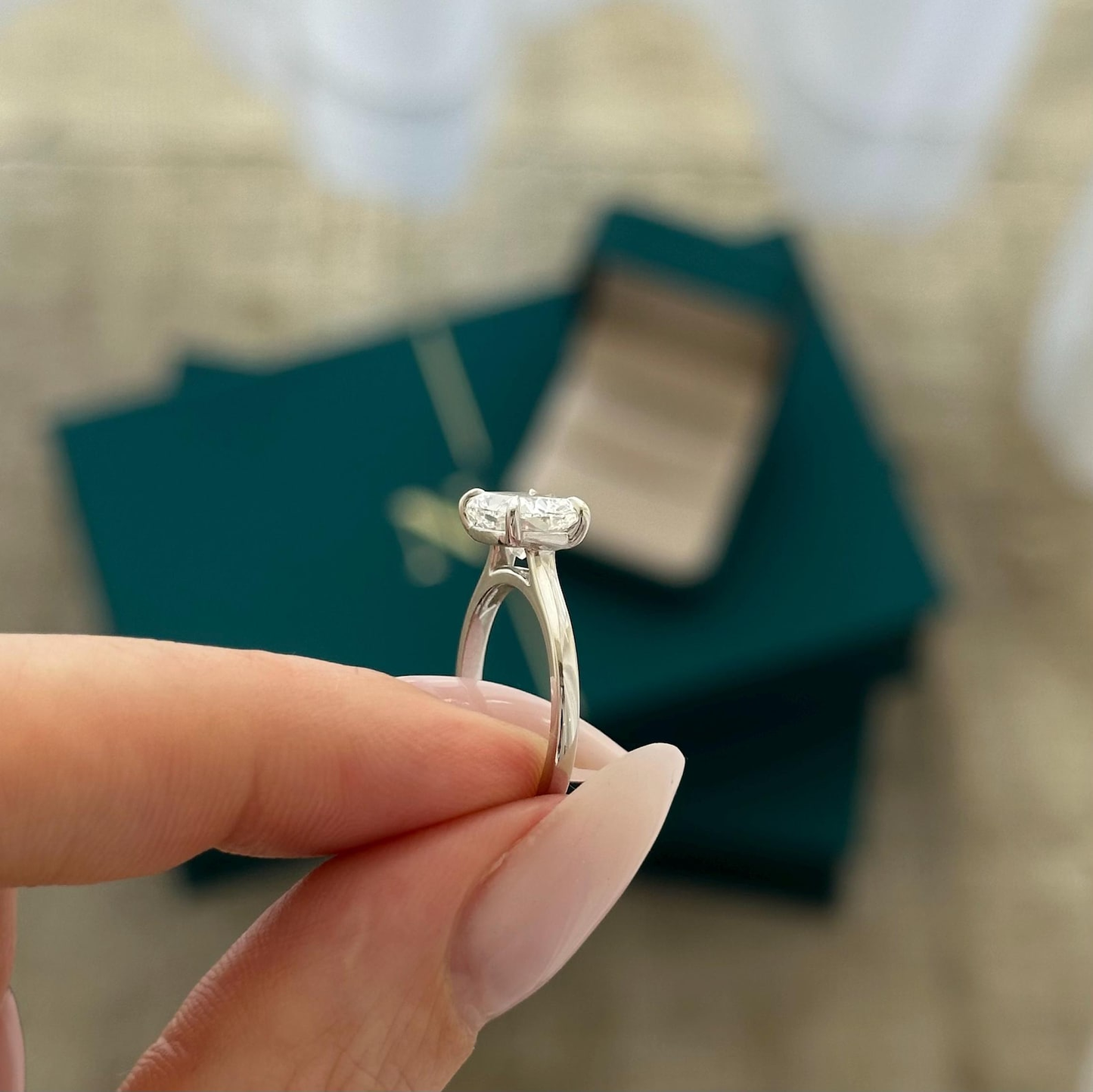 Round Halo, Pave & Split Shank Engagement Ring – 1.93 CT Lab Grown Diamond