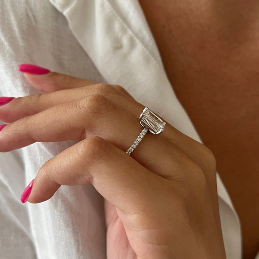 Round Halo, Pave & Split Shank Engagement Ring – 1.93 CT Lab Grown Diamond