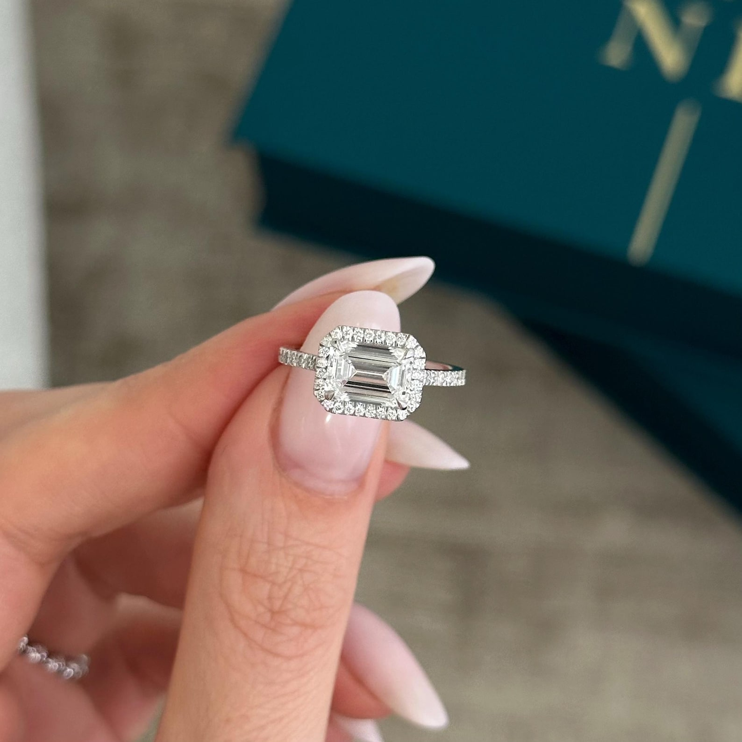 Round Halo, Pave & Split Shank Engagement Ring – 1.93 CT Lab Grown Diamond